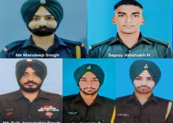 ਪੁਣਛ ਮੁਕਾਬਲੇ ‘ਚ 5 ਜਵਾਨ ਸ਼ਹੀਦ |