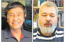 ਸ਼ਾਂਤੀ ਲਈ ਫਿਲਪੀਨਜ਼ ਤੇ ਰੂਸ ਦੇ ਪੱਤਰਕਾਰਾਂ ਨੂੰ ਨੋਬਲ ਪੁਰਸਕਾਰ |